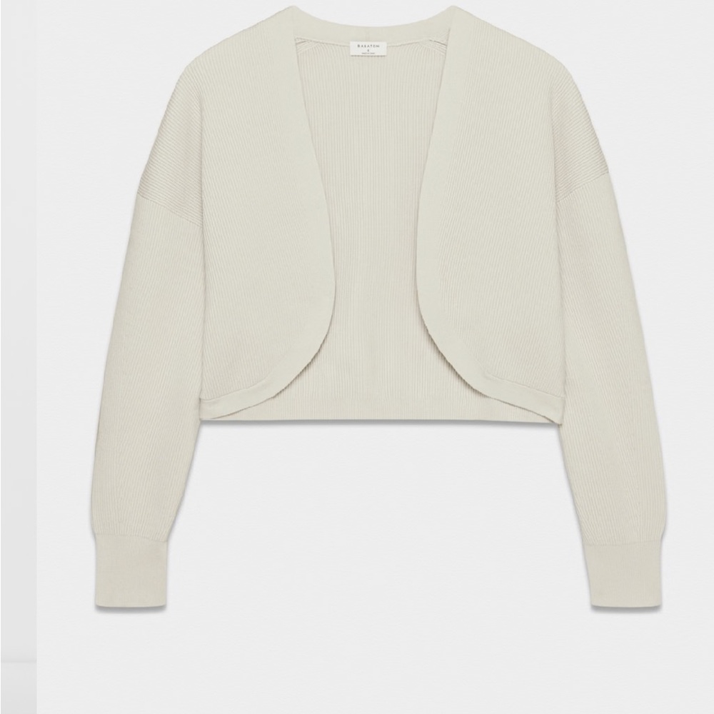 Babaton Cream Shrug Sweater Lightweight Knit